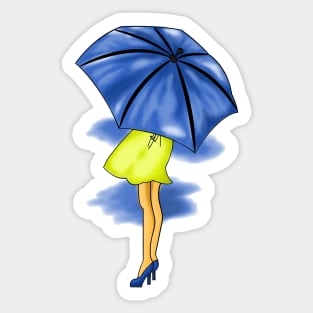 Elegant Woman in Digital Art Sticker